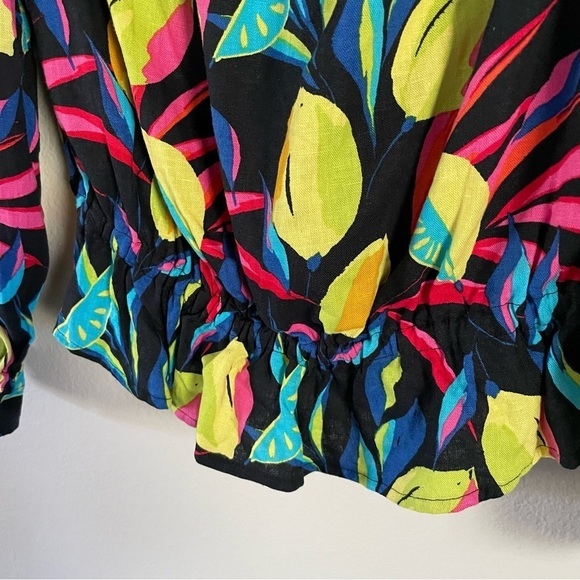 NWT Tabitha Brown x Target Lemon Print Bardot Top Off The Shoulder Size Medium - Picture 7 of 13